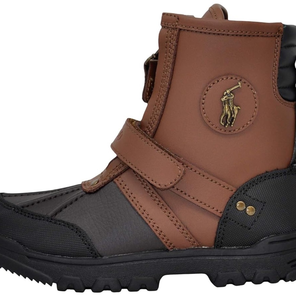 Polo by Ralph Lauren chocolate/tan conquered Hi boot 8T